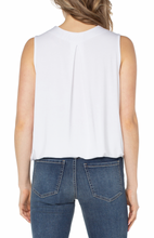 Load image into Gallery viewer, Liverpool Sleeveless Drape Front Top
