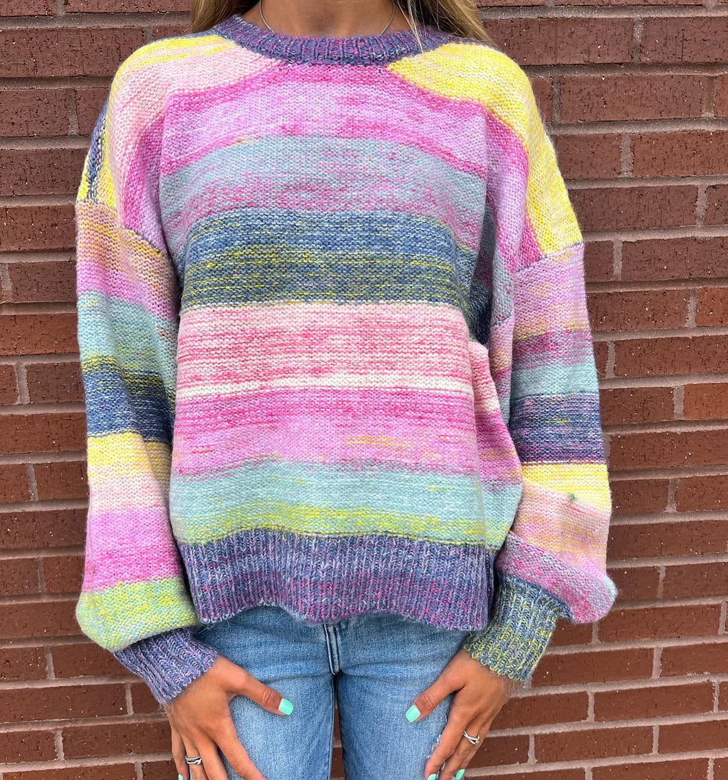 Peony Stripe Sweater