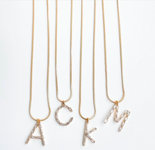 Load image into Gallery viewer, Virtue Baguette Monogram Necklace
