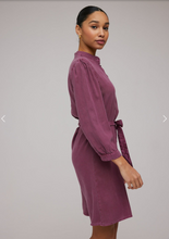 Load image into Gallery viewer, Bella Dahl Berry Puff Sleeve Belted Dress
