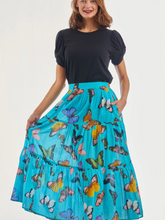 Load image into Gallery viewer, Dizzy Lizzie Butterfly Woodstock Skirt
