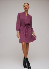 Load image into Gallery viewer, Bella Dahl Berry Puff Sleeve Belted Dress
