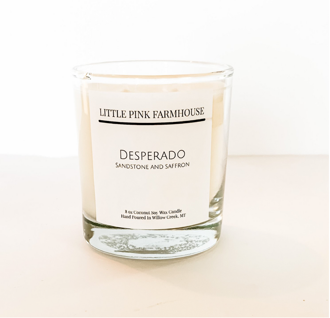 Little Pink Farmhouse 8 oz. Glass Candle