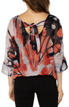 Load image into Gallery viewer, Liverpool Gathered Hem Dolman Tie Back Top
